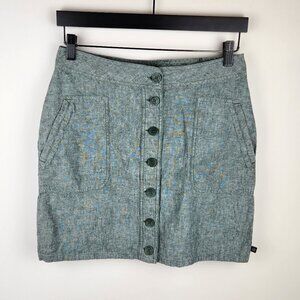 United by Blue Recycled Hemp Cotton Green Mini Skirt sz XS